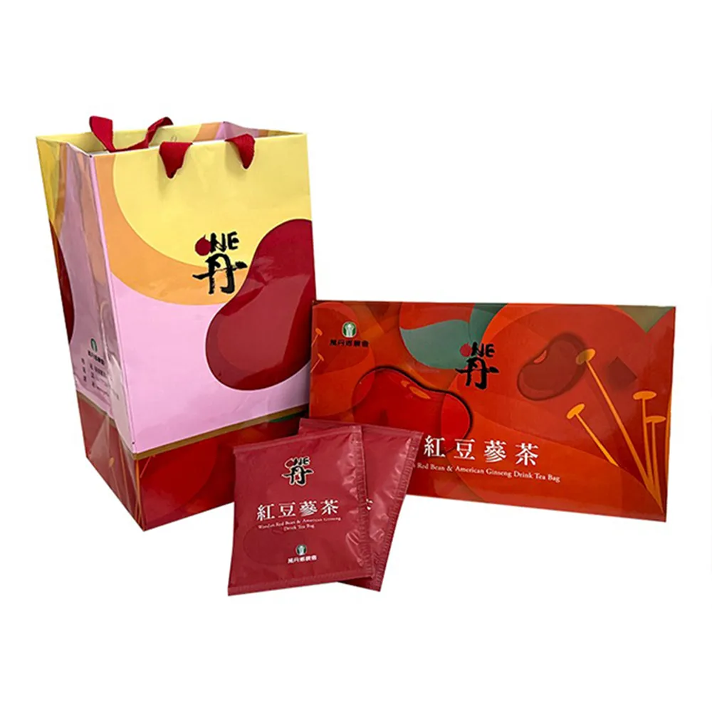 【農會】萬丹農會 萬丹紅豆蔘茶X1盒(5gX12包/盒) 沖泡. 附提袋. 伴手禮