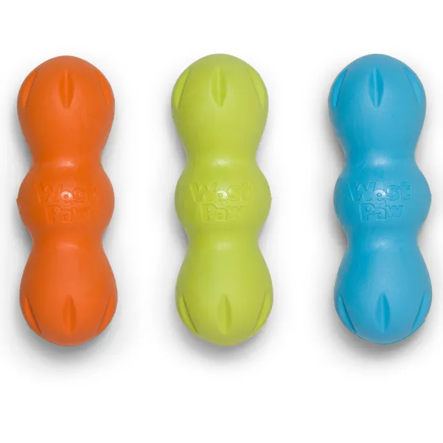 【West Paw】Rumpus耐咬三節骨6.25英吋-L(中大型犬/狗玩具/耐咬/互動/咀嚼/浮水/寵物玩具)