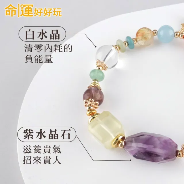 【命運好好玩】桂花盛開鎏金水晶手鍊
