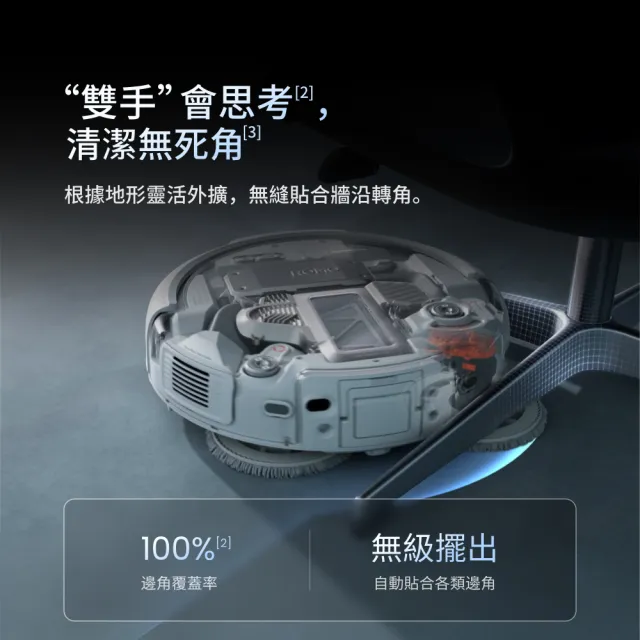 【DJI】豪華禮包組!ROMO P旗艦掃地機-水箱版(無人機同款避障/25000pa大吸力/熱水洗烘)
