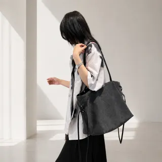【MoonDy】雙11 單肩包 托特包 通勤托特包 送女友 大容量包包 復古包 百搭軟包 禮物 帆布肩背包 通勤