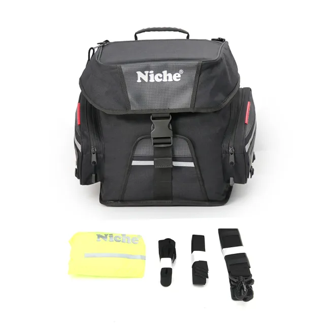 【Niche 樂奇】雙11 重機頭盔後座包 後尾袋 NMO-2215(騎士後車包 單肩背包)