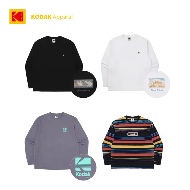 【KODAK Apparel】柯達 長袖T 男女同款(K5123XRL12/K5323LRL81/K5123ERL36)