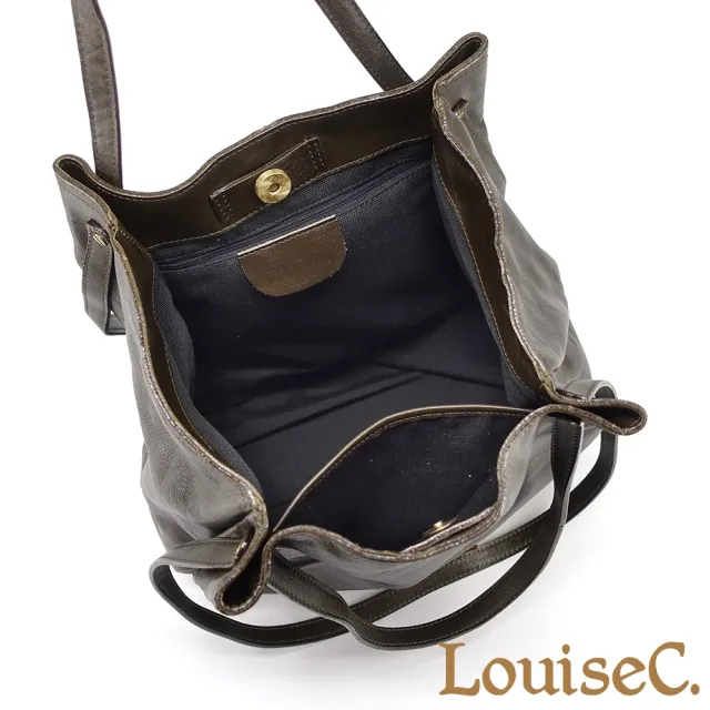 【LouiseC.】雙11 Tree House 植鞣革牛皮 大尺寸 方型手縫線 托特TOTE 手提肩背大真皮包 2色 真皮包包 CC80
