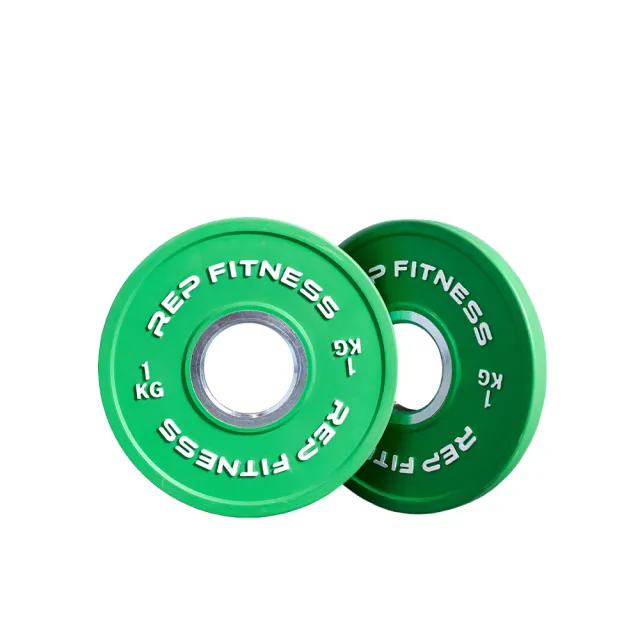 【REP FITNESS】小包膠槓片 0.5-5kg組合 （2入裝）奧林匹克包膠槓片/彩色槓片
