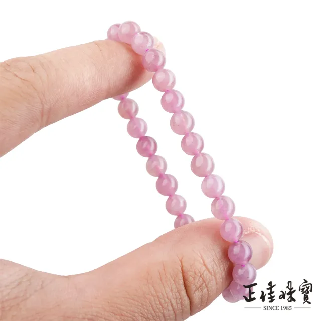 【正佳珠寶】粉晶 高品濃色紫馬粉 5.8-6.3mm 紫馬粉手珠