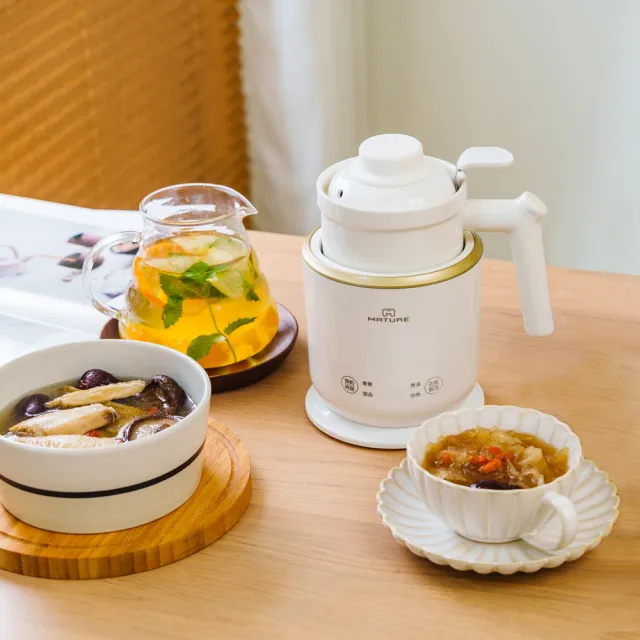 【MATURE 美萃】MINI食光陶瓷熱壓機 CY-1627+剛剛好陶瓷電煮鍋 CY-1626