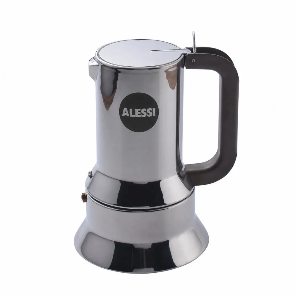 【ALESSI】9090 新版 不鏽鋼摩卡壺 咖啡壺 3人份 義大利製(平輸品)
