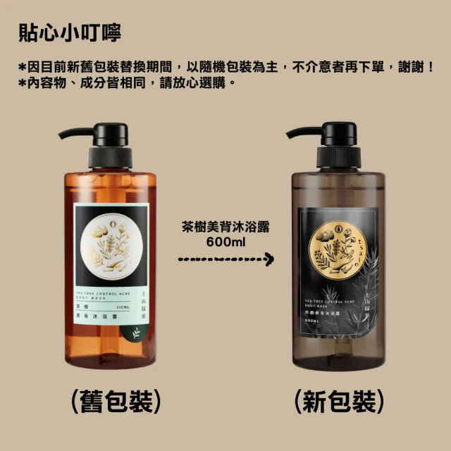 【tsaio 上山採藥】3入組-五星飯店指定-精油沐浴600ml(茶樹/露珠草/銀杏葉精油沐浴乳)