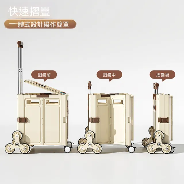 LEZUN 折疊購物推車 爬坡拉桿手拉車（折疊購物車/購物推車/買菜推車/手拉車）