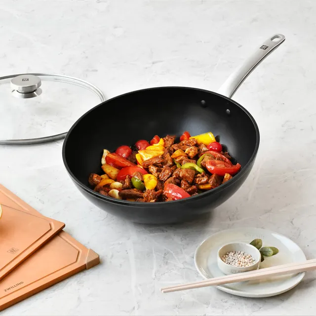 【ZWILLING 德國雙人】Enjoy不沾鍋炒鍋30cm附玻璃蓋(德國雙人牌集團官方直營)
