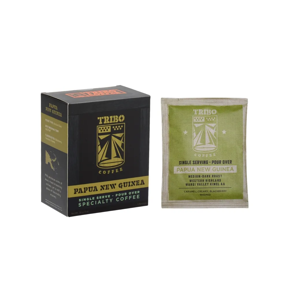 【TRIBO COFFEE】新幾內亞 瓦吉谷地 水洗 中深烘焙濾掛咖啡(11gx5包/盒; 精品咖啡; 冠軍烘豆師)