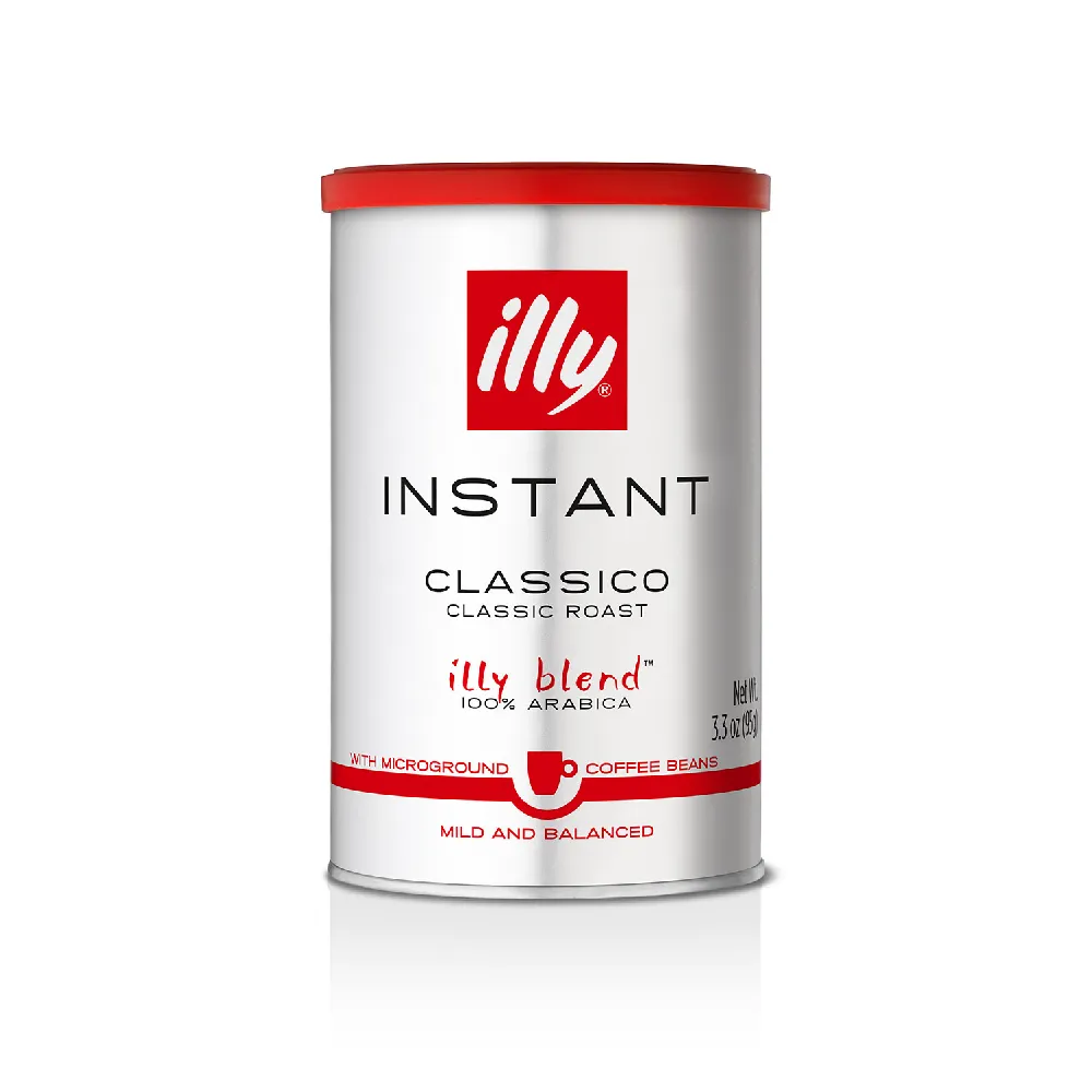 【illy】官方直營 經典配方100%阿拉比卡即溶咖啡粉(95g 黑咖啡 無添加)