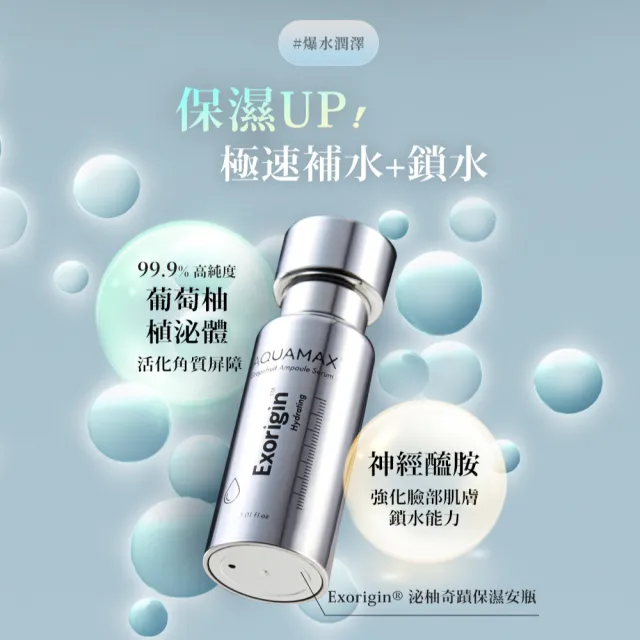 【AQUAMAX 奧科美氏】買2送1★奇蹟柚光瓶3入囤貨組(3款任選/\植泌體精華/奇蹟柚光瓶/保濕鎖水/美白緊緻)