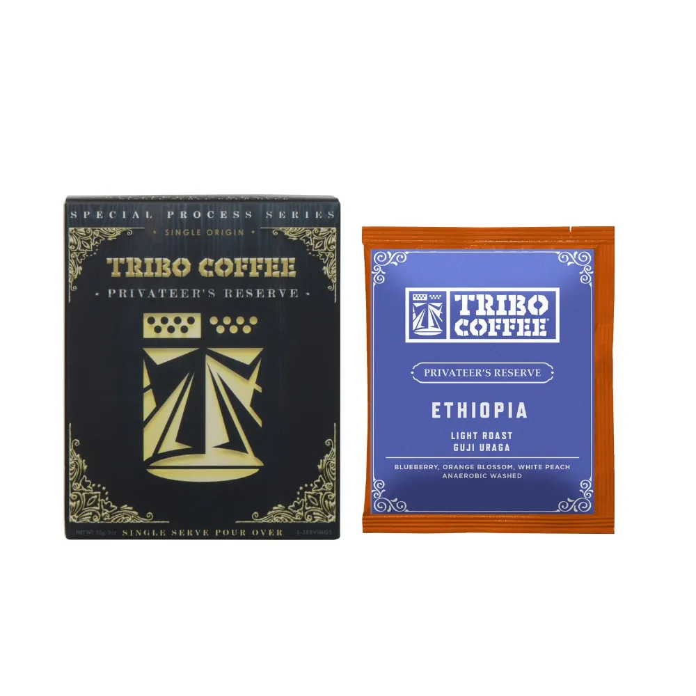 【TRIBO COFFEE】衣索比亞 烏啦嘎 香水月季 厭氧水洗 淺焙濾掛式咖啡(11gX5包/盒; 精品咖啡; 冠軍烘豆師)