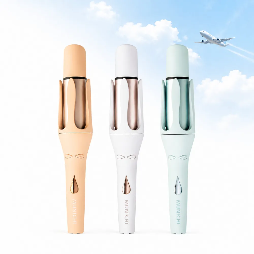 【MUNICHI 沐尼黑】40MM 國際電壓水潤負離子溫控捲髮器(MR.40Curler)雙電壓/自動捲髮器/電捲棒/造型器