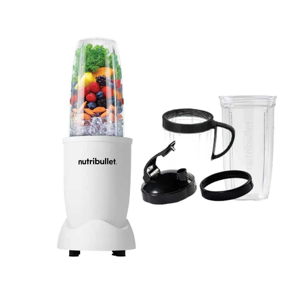 【nutribullet 紐粹樂】900瓦Pro強效營養瞬萃果汁機NB-201(極淨白/登記送DR.WU化妝水)