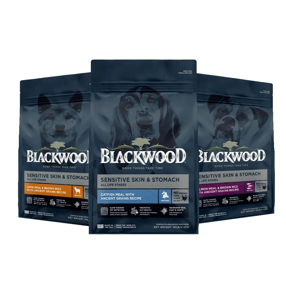【BLACKWOOD 柏萊富】功能性系列犬用寵糧 10磅/4.5公斤(狗飼料 護膚亮毛 腸胃保健 滋補養生)