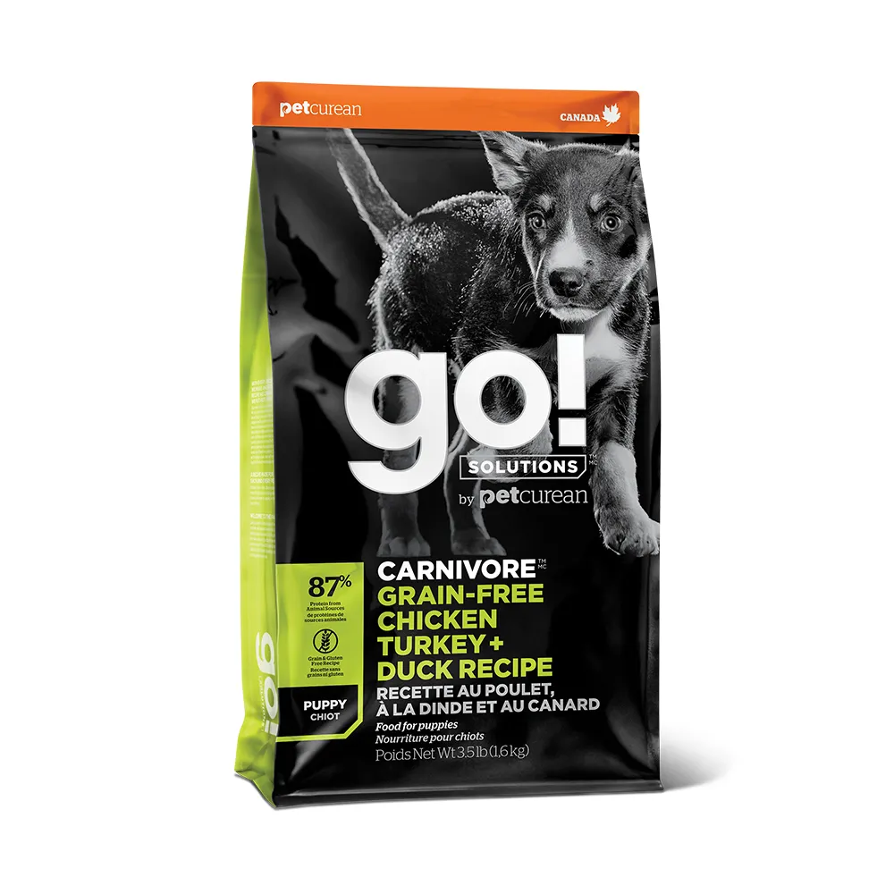 【Go!】雞肉鮭魚 3.5磅 幼犬/懷孕犬高肉量系列 無穀天然糧(狗糧 挑嘴 狗飼料)