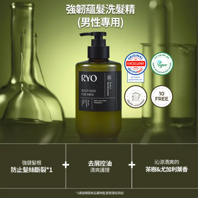 【RYO 呂】官方直營 ROOTGEN強韌蘊髮洗髮精/護髮膜515mlx2入(男性專用/女性專用/零感控油)