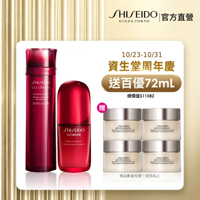 【SHISEIDO 資生堂國際櫃】小紅瓶50mL+奇蹟露145mL(小紅瓶/精華液/保濕/精華水/化妝水)