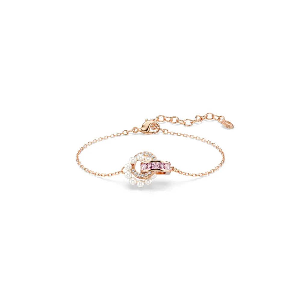【SWAROVSKI 施華洛世奇】官方直營 Connexus 手鏈 水晶珍珠 粉紅色  | 5741336 (情人節禮物)