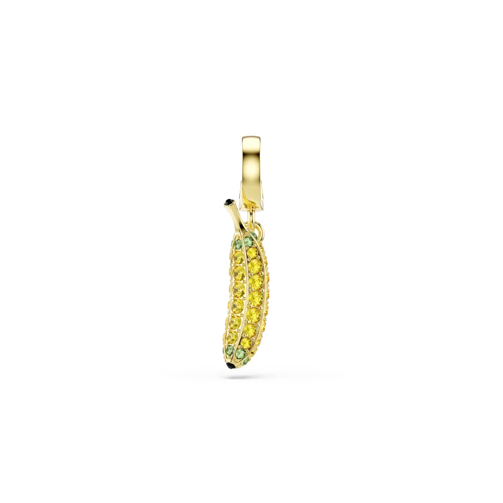 【SWAROVSKI 施華洛世奇】官方直營 Minions Banana Charm 密鑲 黃色 鍍金色色調 | 5753017