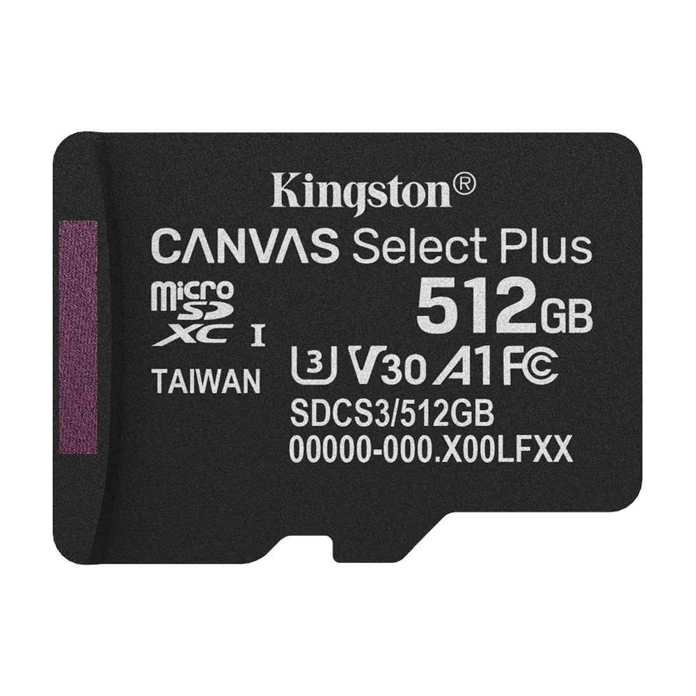 【Kingston 金士頓】512GB microSDXC UHS-I U3 A1 V30  記憶卡(SDCS3/512GB 平輸)