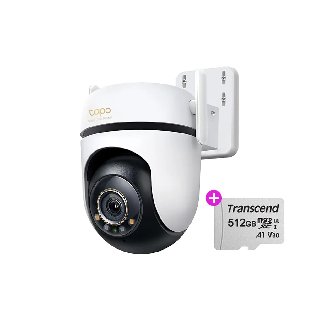 (512G記憶卡組)【TP-Link】Tapo C530WS 3K 500萬畫素AI旋轉戶外無線網路攝影機 IP CAM(全彩夜視/IP66防水/