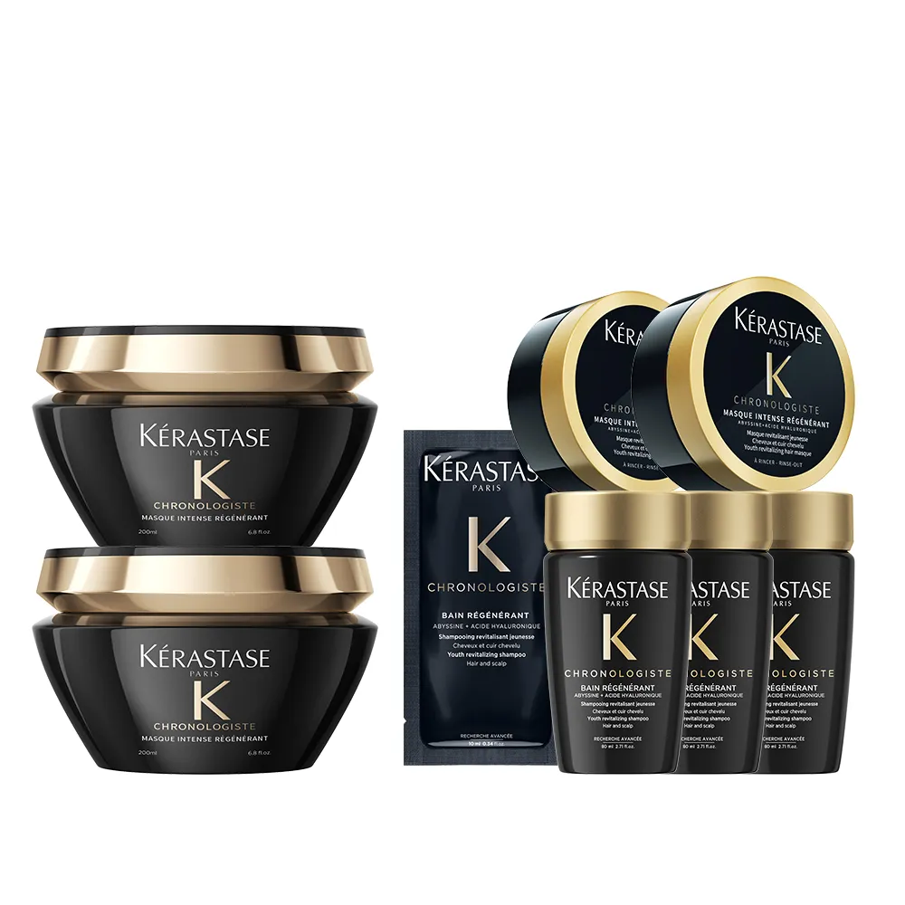 【KERASTASE 巴黎卡詩】黑鑽極萃逆時髮膜200ml雙入組(卡詩髮膜/護髮/修護)