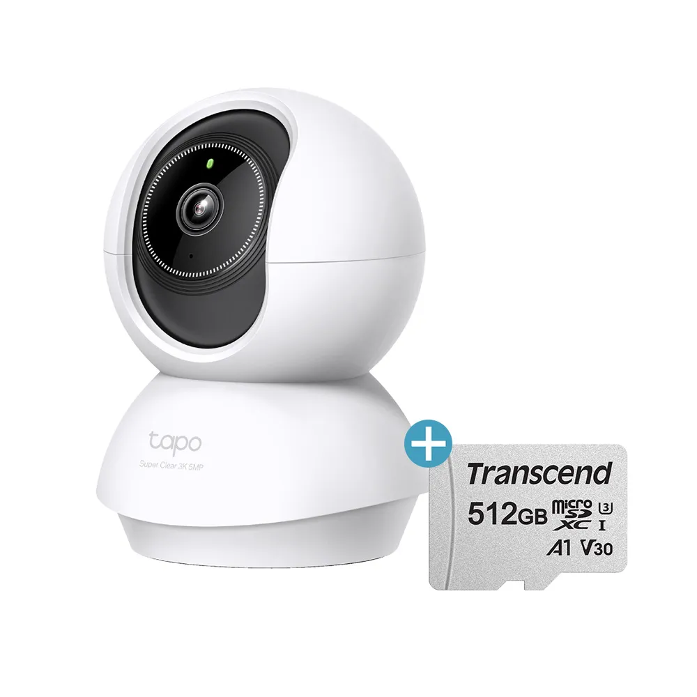 (512G記憶卡組)【TP-Link】Tapo C230 3K 500萬畫素 AI智慧追蹤 360°旋轉式 無線網路攝影機/監視器 IP CAM