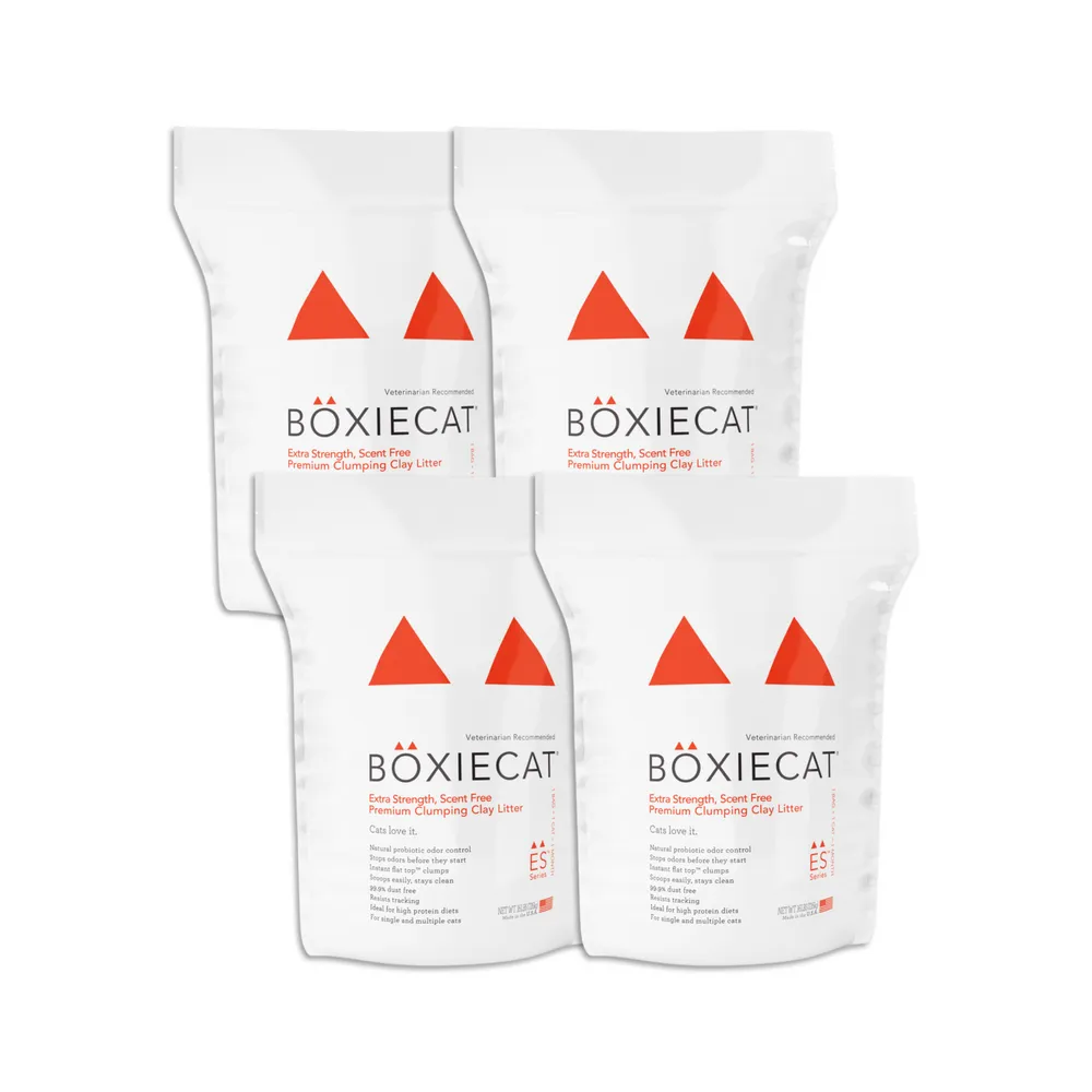 【BOXIECAT 博識貓】強效黏土凝結貓砂16LB X4入(貓砂 天然黏土 礦砂)