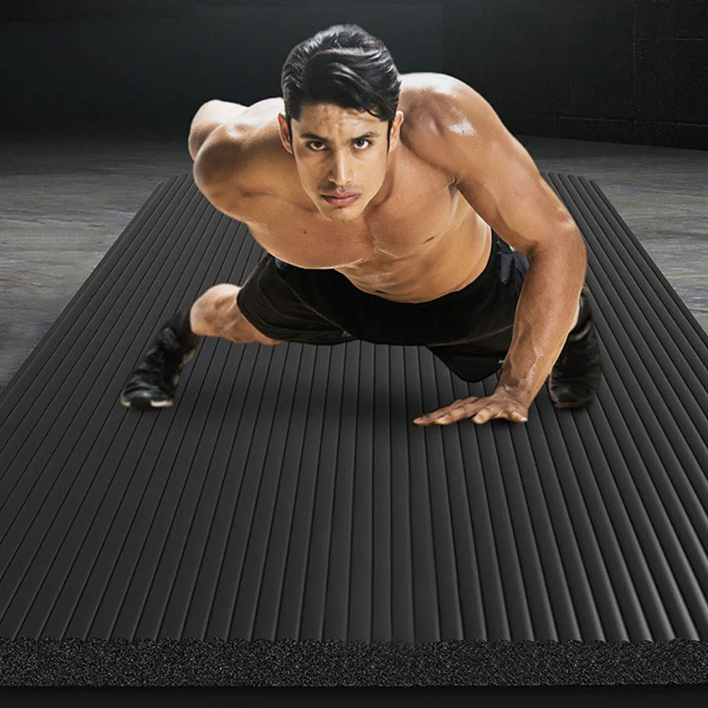 【QMVF】加長加厚10mm 200X61cm 瑜珈墊 男士健身減震防滑墊 運動瑜伽墊 瑜伽止滑墊 跳繩墊 舞蹈墊 平衡墊