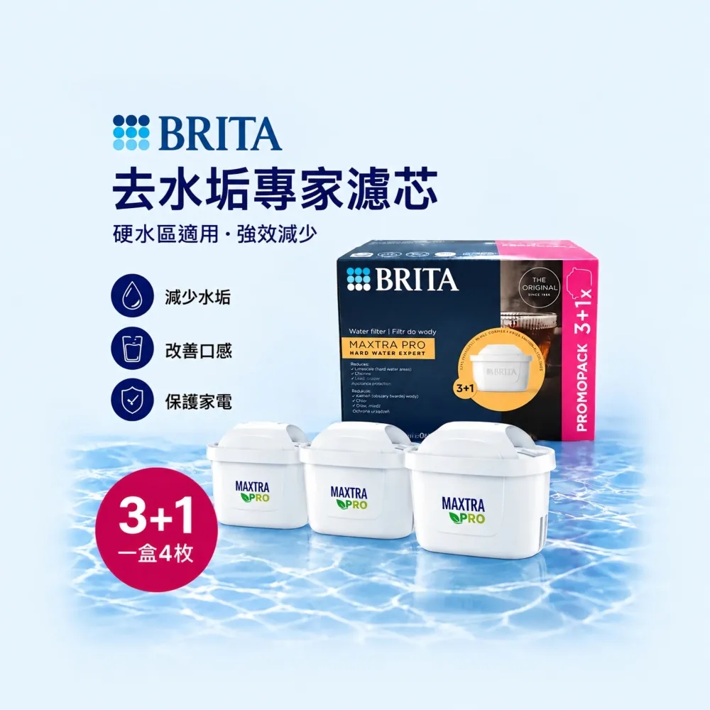 【BRITA】Maxtra Pro Hard water expert 4入裝 去水垢 brita 濾芯 4入 濾水壺 原裝平輸（歐洲製）