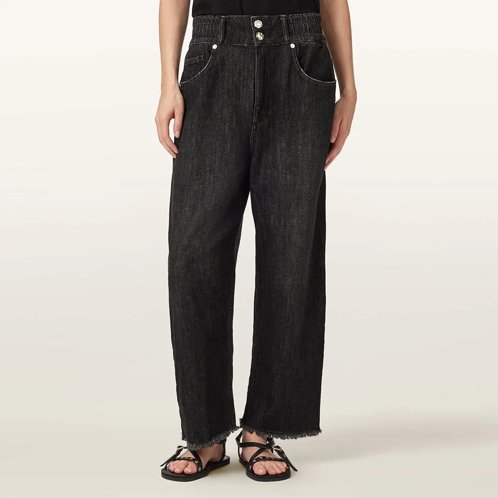 【ALLSAINTS】TAYLOR 純棉高腰繭型牛仔褲 W100ED(寬褲版型)