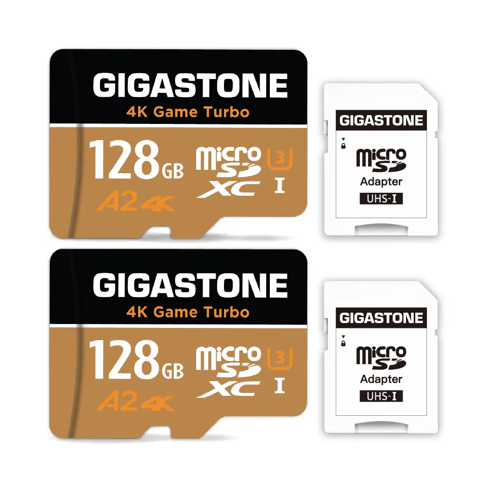 【Gigastone 立達國際】2入組 4K高速遊戲 攝影 監視器記憶卡 A2U3 128GB Game Turbo(MIT/資料救援/microSD)