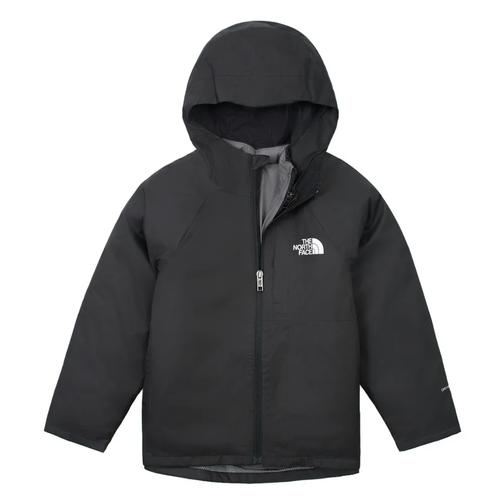 【The North Face 官方旗艦】北面兒童黑色DRYVENT防水連帽三合一外套｜8CUSJK3