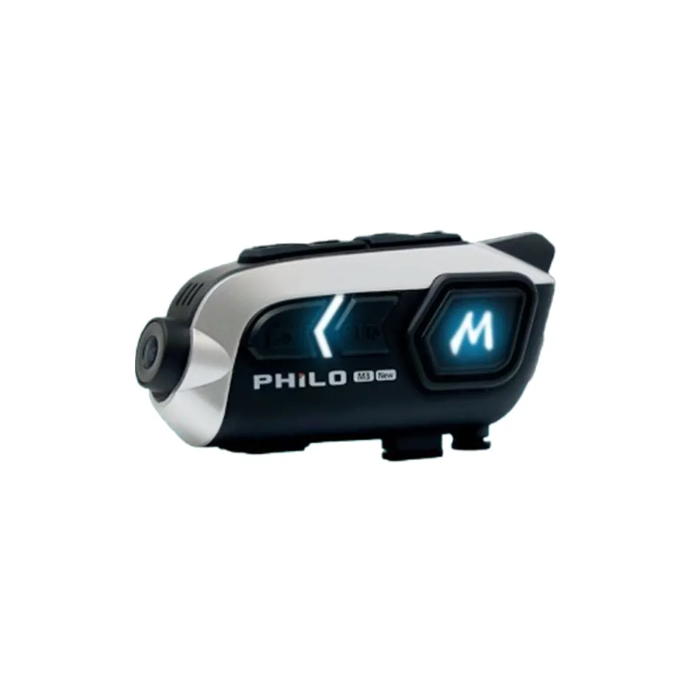 【Philo 飛樂】新獵鯊M3NEW 9小時錄影續航 安全帽藍芽耳機 行車記錄器_附64G記憶卡(車麗屋)