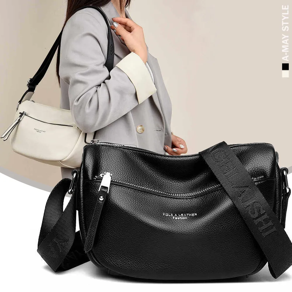 【Amay Style 艾美時尚】秋新品 女包 斜背包 肩背包 簡約牛皮腰包造型肩背胸包(2色.預購)
