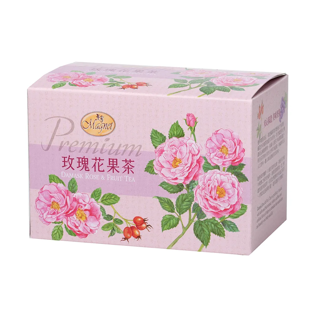 【曼寧】玫瑰花果茶包1.5gx20入x2盒組(葡萄果香+玫瑰花茶)
