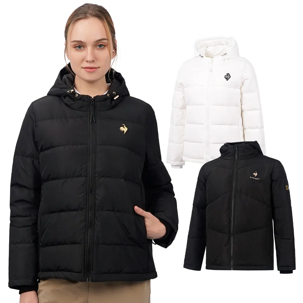 【LE COQ SPORTIF 公雞】防潑水潮流生活羽絨外套 男女款-2色-LOS61891_LOS62891