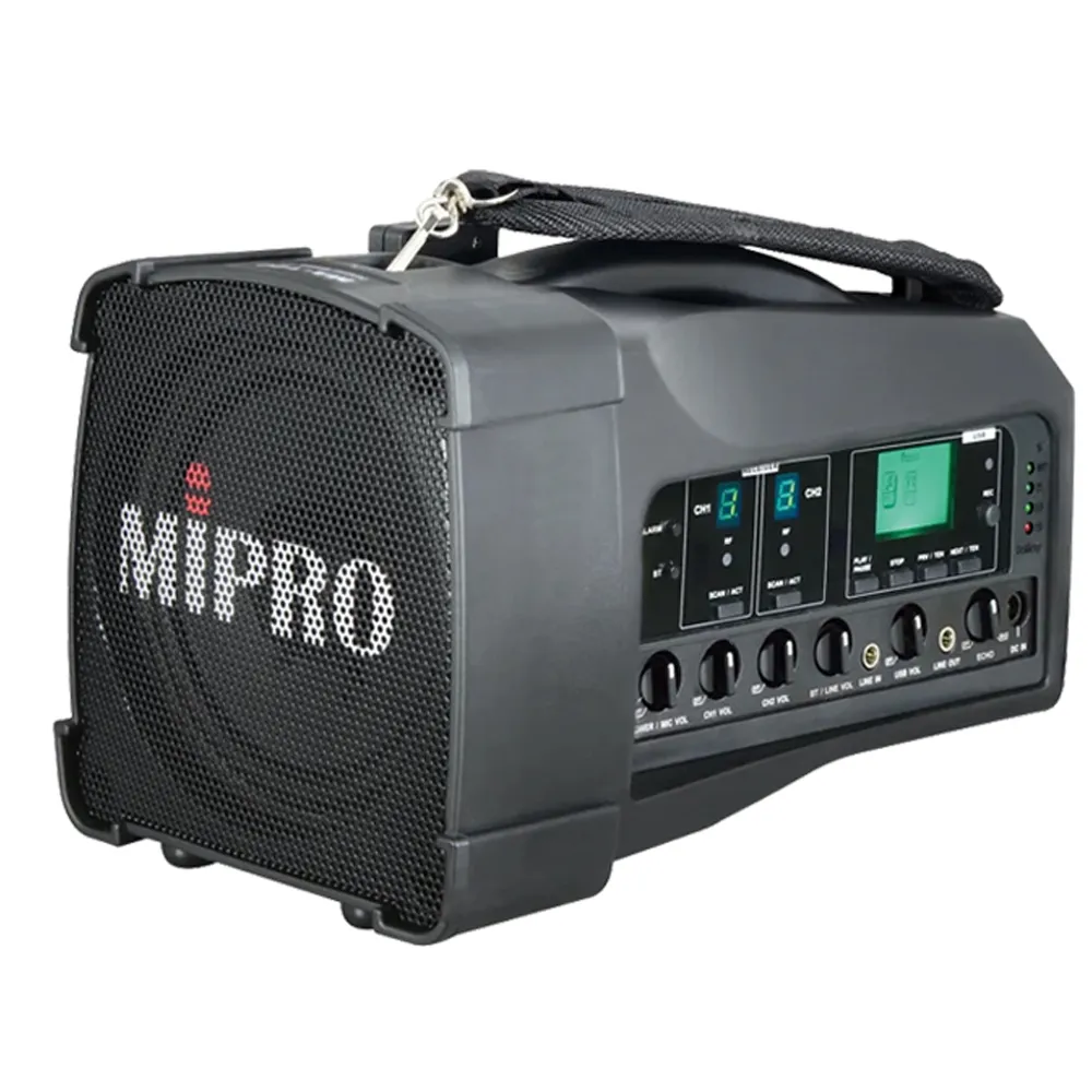【MIPRO】MA-100D二代UHF雙頻肩掛式藍芽無線喊話器