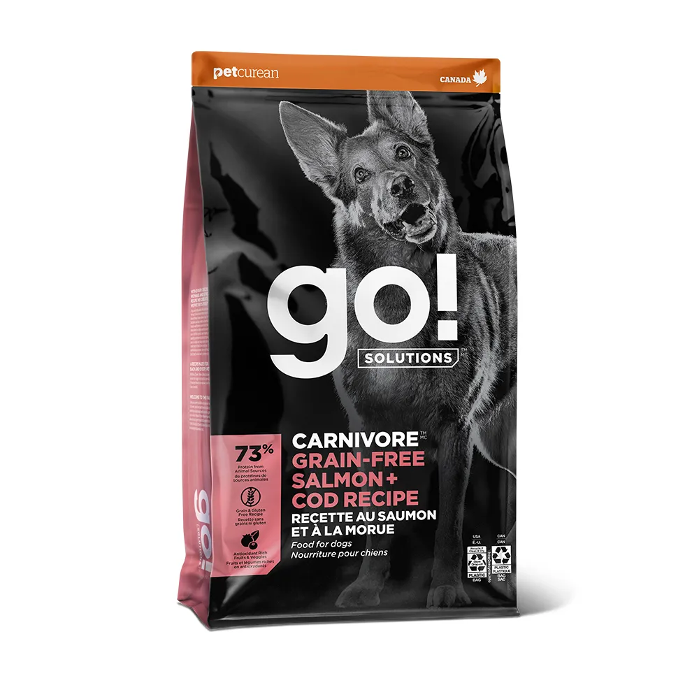 【Go!】海洋鮭鱈 22磅 狗狗高肉量 低碳水無穀天然糧(狗糧 狗飼料 皮膚 寵物食品)