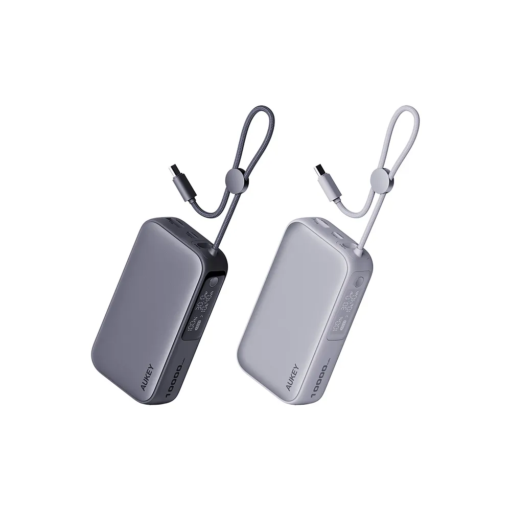 【AUKEY】Sling 10000mAh PB-Y47 30W PD快充行動電源 37Wh/具Wh標示(自帶線材 一顆就夠)