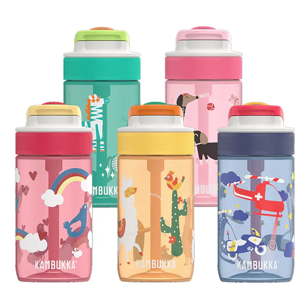 【KAMBUKKA】卡沛卡 Lagoon 趣吸瓶 400ml/多色任選(吸管杯/運動水壺/運動水瓶/兒童水壺)