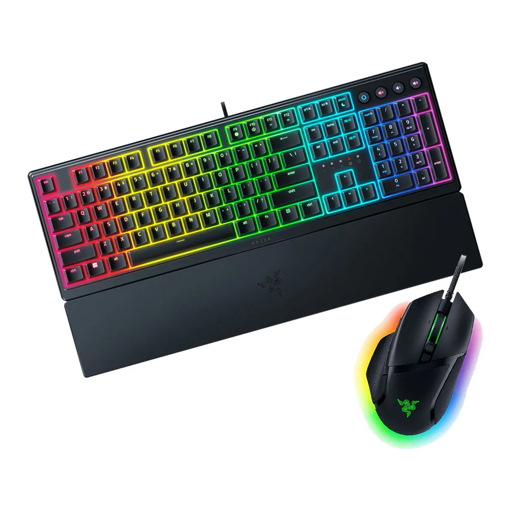 【Razer 雷蛇】鍵盤+滑鼠 組合★Ornata V3 雨林狼蛛 V3 中文有線鍵盤(彩色)+Basilisk V3電競滑鼠