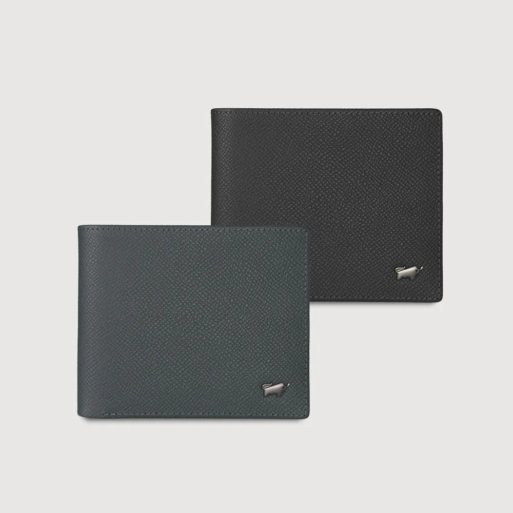 【BRAUN BUFFEL 德國小金牛】HOMME-ZW 4卡零錢袋皮夾-多色任選(BF599-315-BK/NY) 錢包送禮推薦