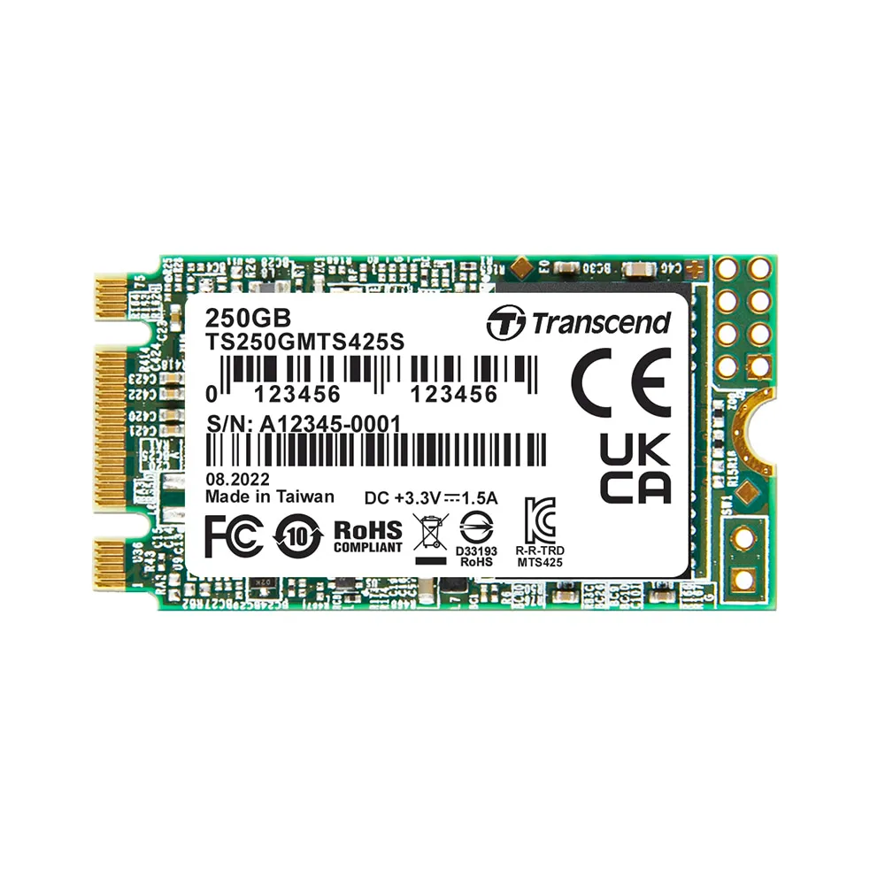 【Transcend 創見】MTS425S 250G M.2 2242 SATA III SSD固態硬碟(TS250GMTS425S 新舊包裝隨機出貨)