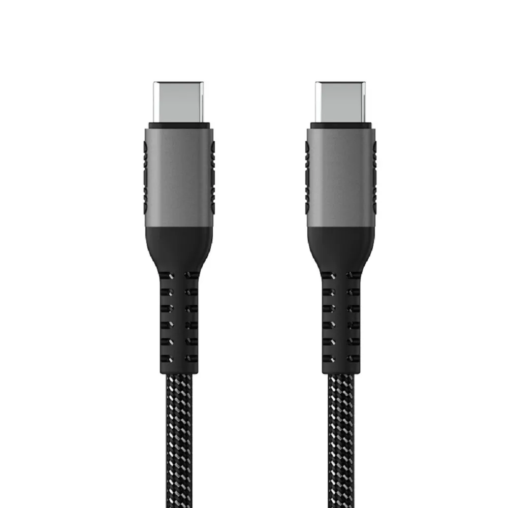 【JINPEI 錦沛】Type-C to Type-C 100W PD極速快速充電線 編織線 1M(黑色)