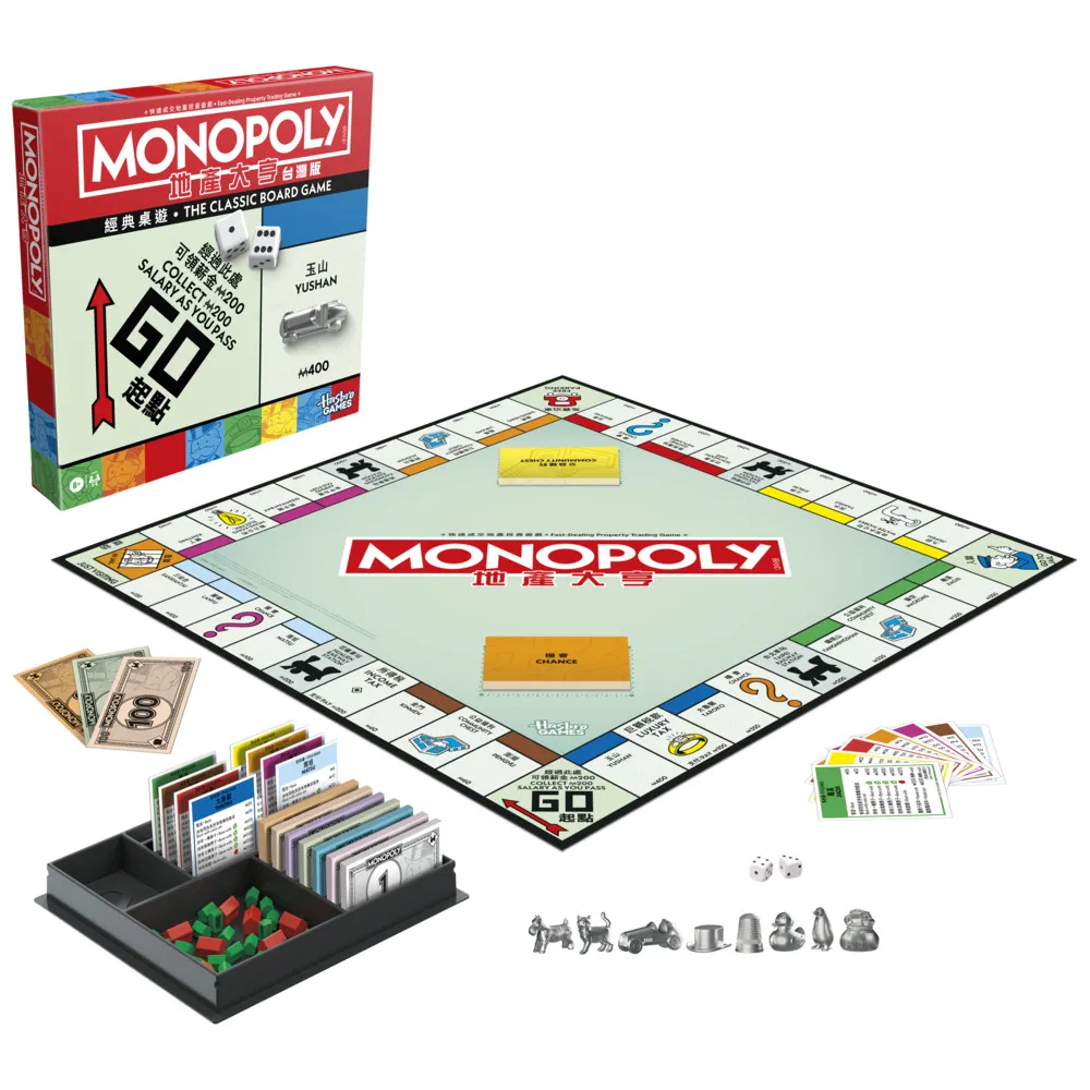【MONOPOLY 地產大亨】桌遊系列(經典台灣版 -快速成交地產投資遊戲)